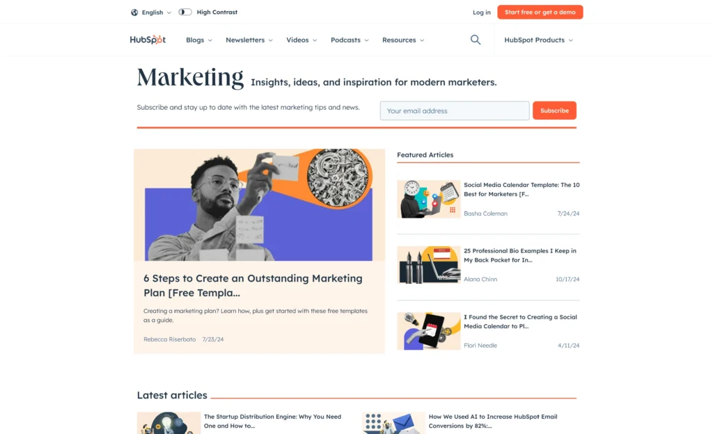 Hubspot Newsletter