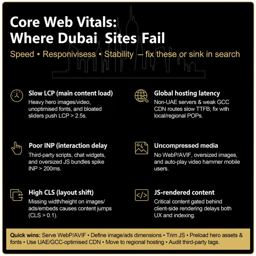 Core Web Vitals Where Dubai Sites Fail