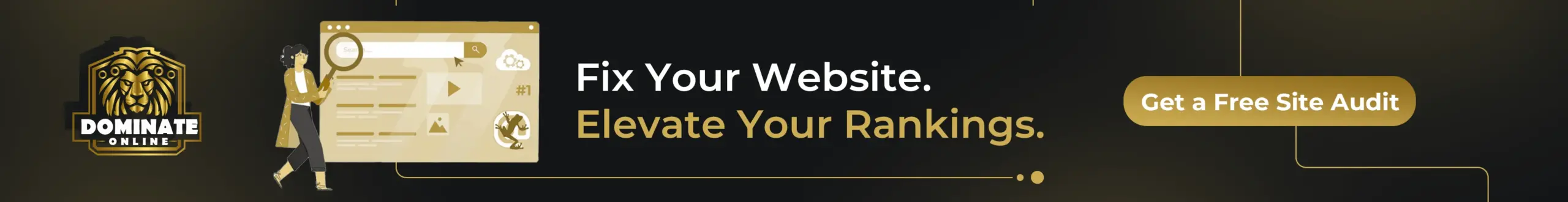 Use Dominate Online Free SEO Audit tool to fix issues